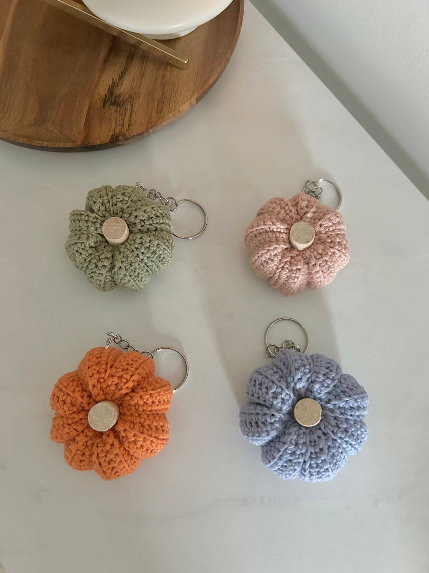 Cozy Crochet Pumpkin Keyrings