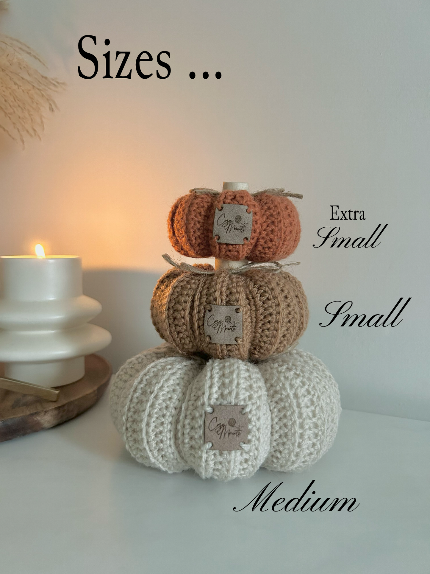 Crochet Pumpkin Autumn Decor | Cozy | Fall | Neutral Farmhouse | knitted pumpkin | Handmade | Rustic