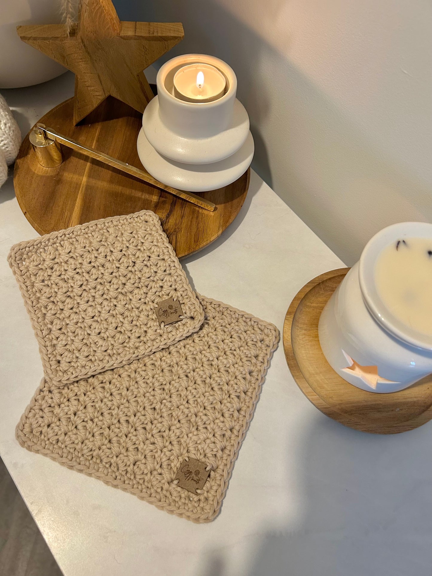 Crochet Coasters | Cozy Neutral Home Wares