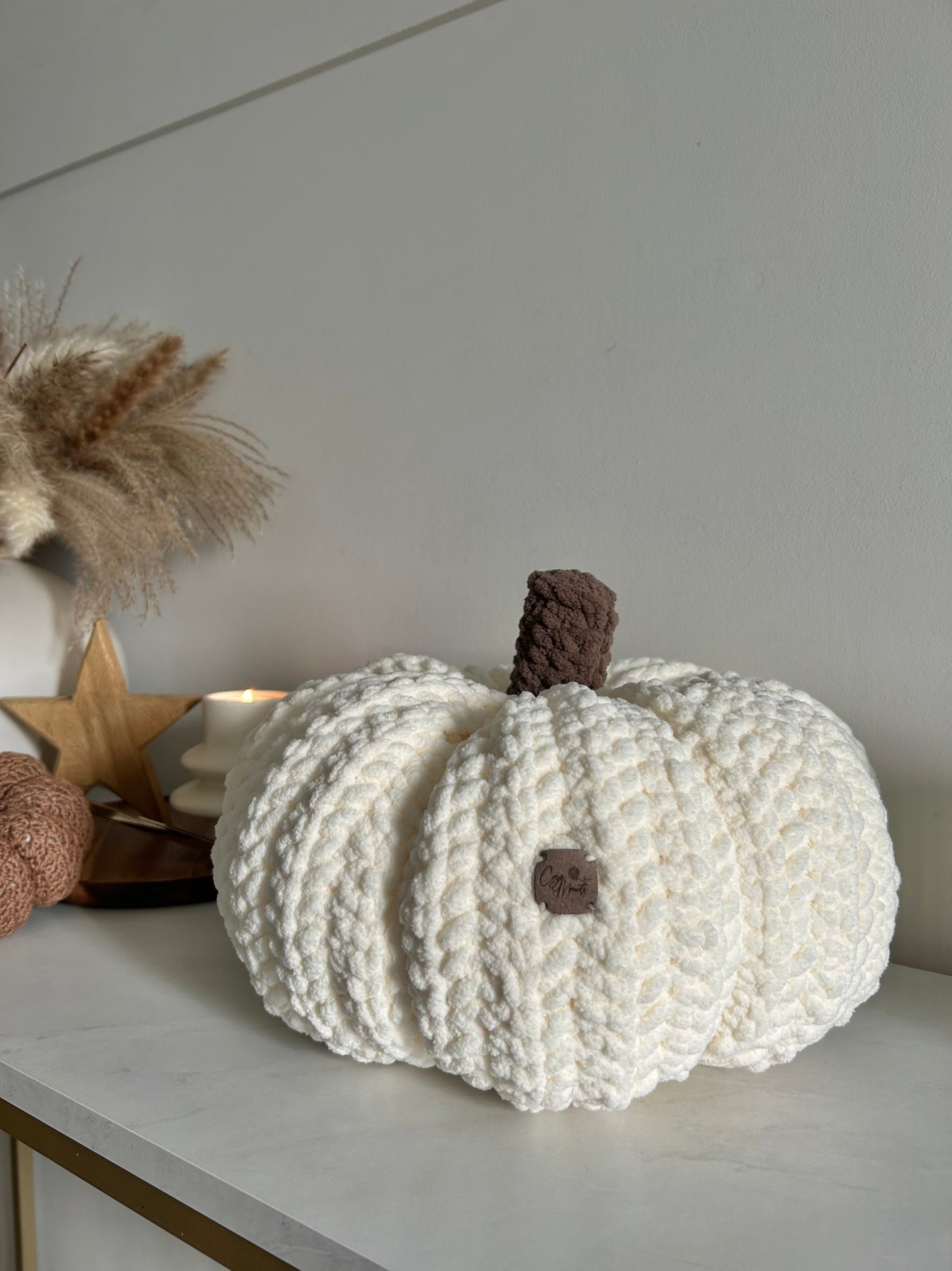 Crochet Super Cozy Pumpkin Decorative Cushion