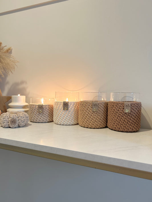 Cozy Crochet Candle Holders
