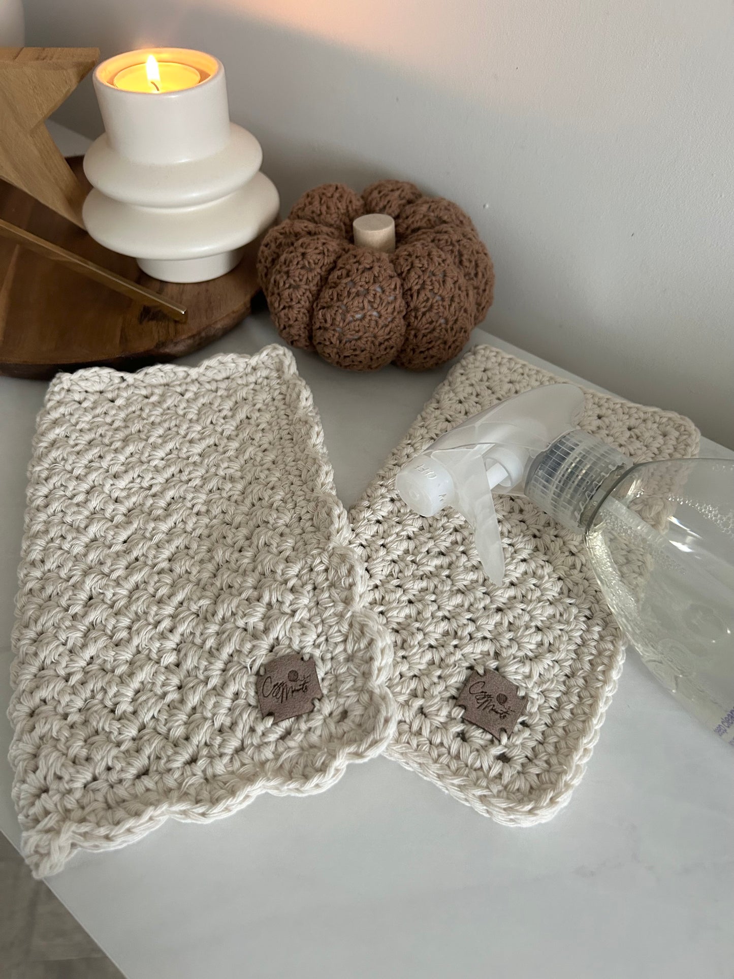 Crochet Cotton Dish Cleaning Wash Cloth| Pack Of 2 | Neutral Home Gift | Kitchen Accessories | Sustainable Cleaning