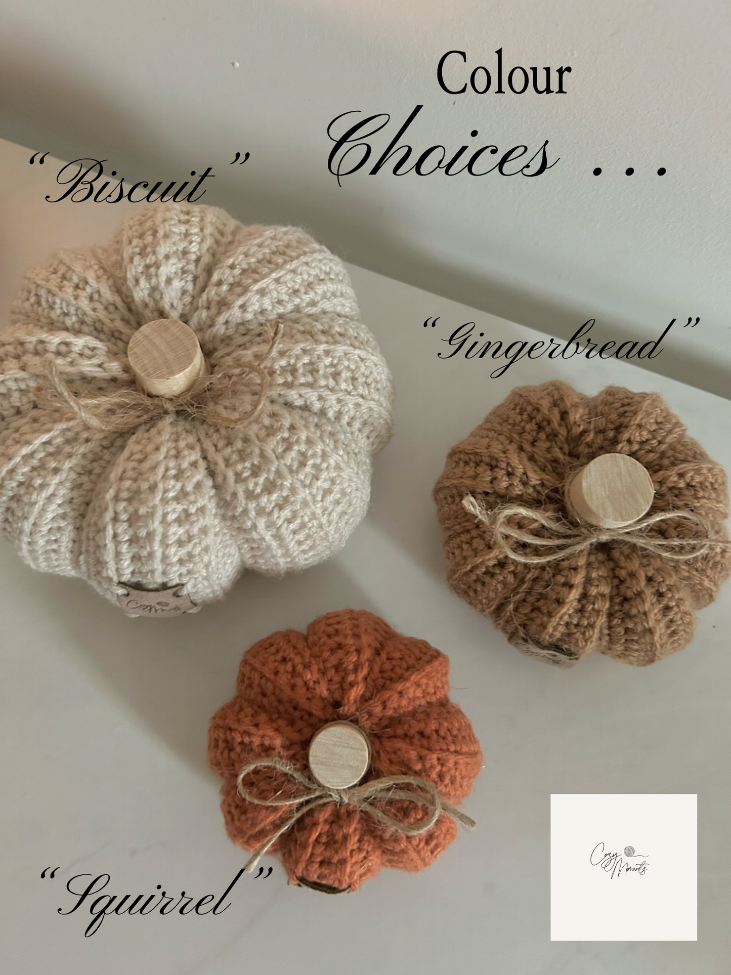 Crochet Pumpkin Autumn Decor | Cozy | Fall | Neutral Farmhouse | knitted pumpkin | Handmade | Rustic