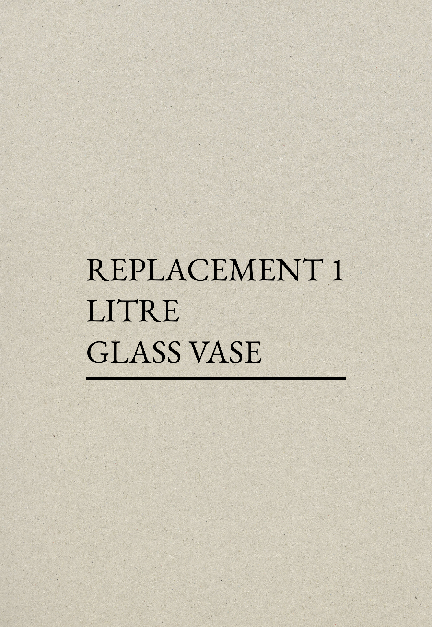 Replacement 1 Litre Glass Vase