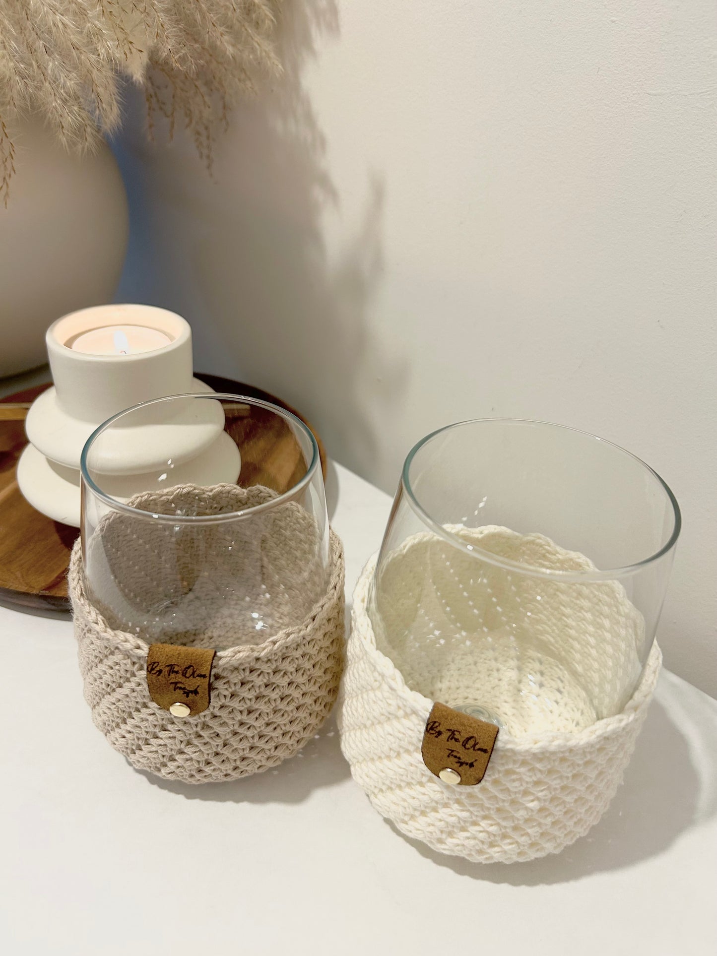 Boho | Farmhouse | Crochet Drinking Glasses | 590ml