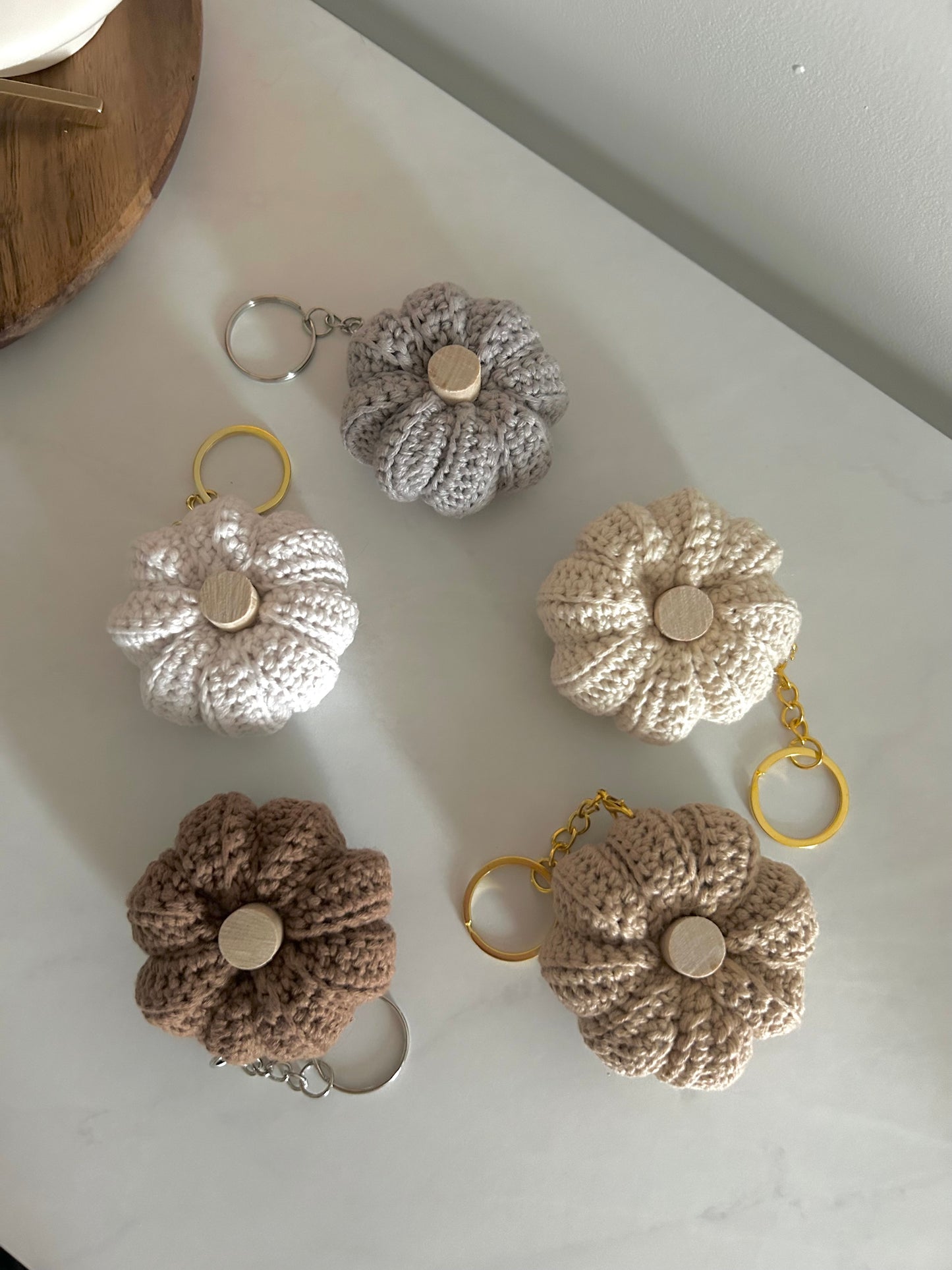 Cozy Crochet Pumpkin Keyrings