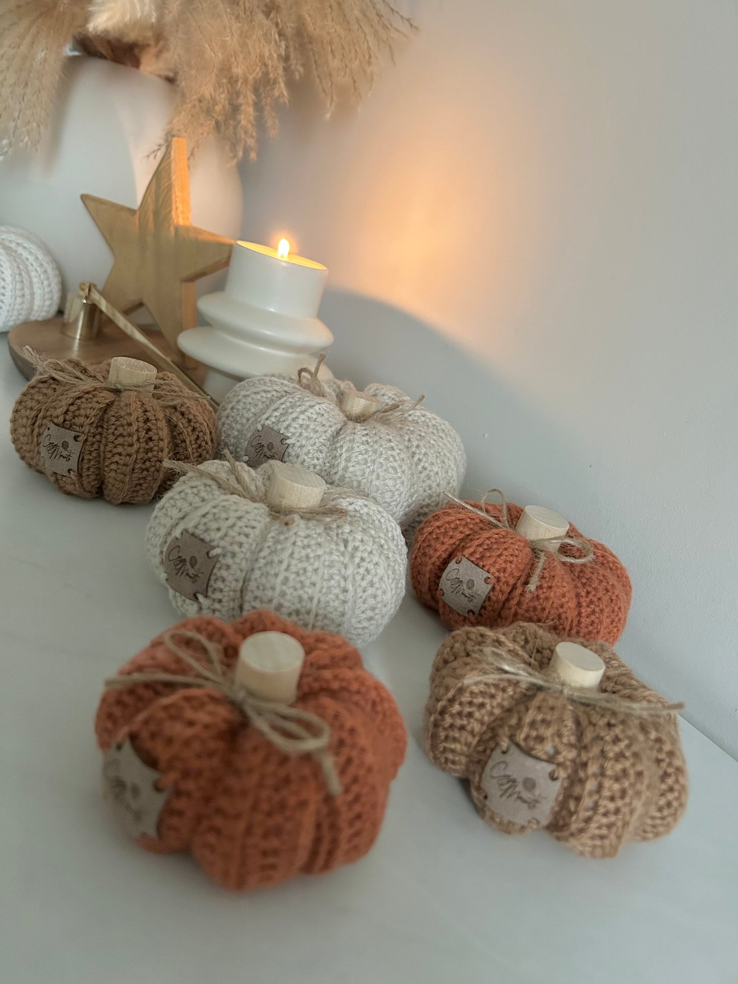 Crochet Pumpkin Autumn Decor | Cozy | Fall | Neutral Farmhouse | knitted pumpkin | Handmade | Rustic