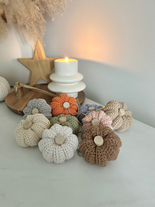 Cozy Crochet Pumpkin Keyrings