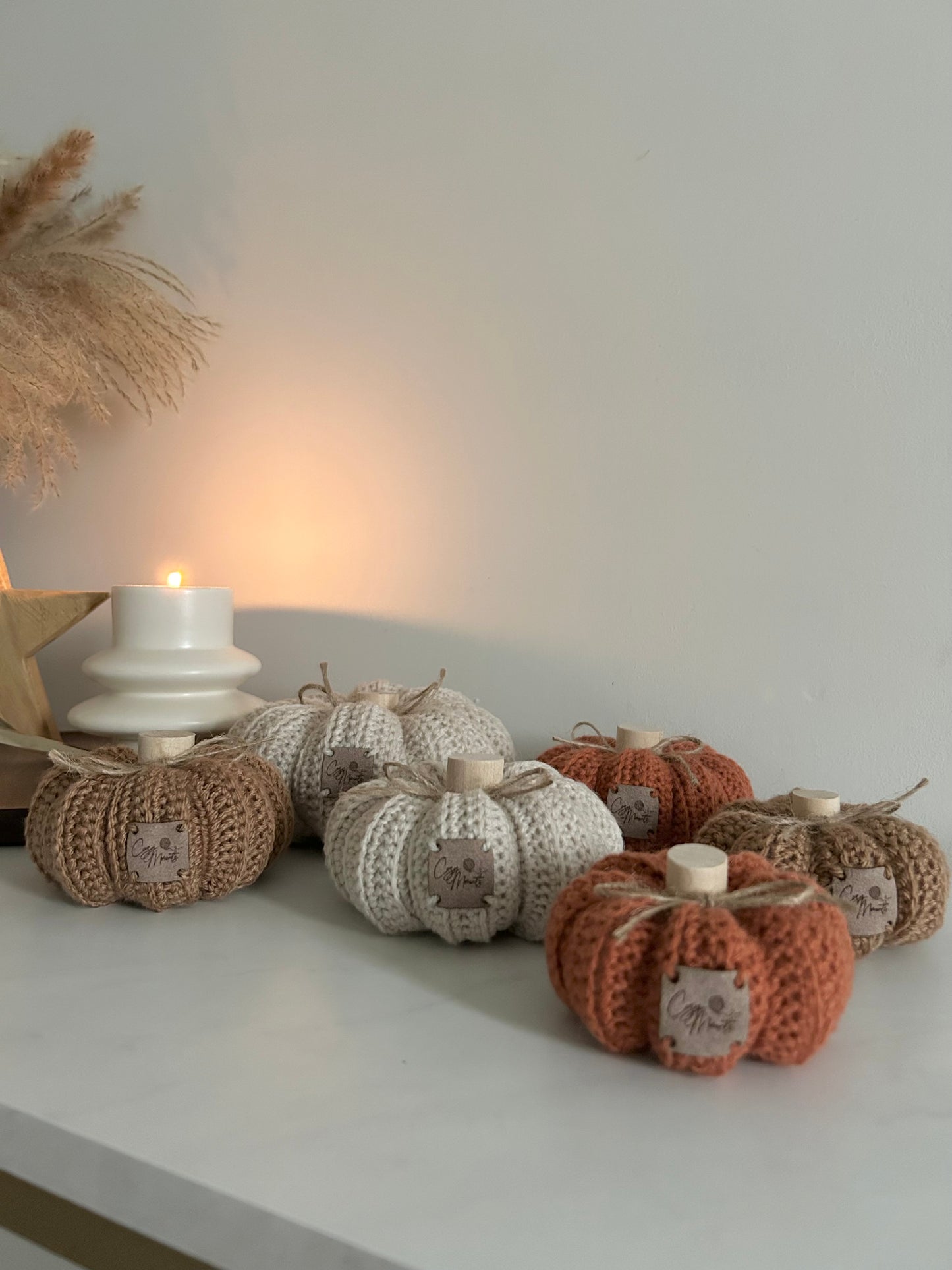 Crochet Pumpkin Autumn Decor | Cozy | Fall | Neutral Farmhouse | knitted pumpkin | Handmade | Rustic