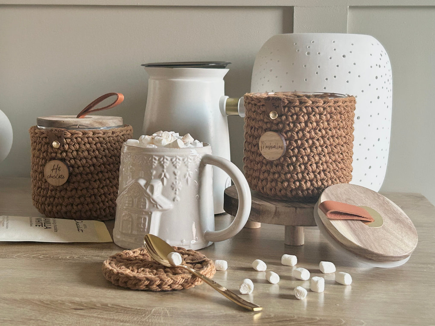 Hot Chocolate & Marshmallow Jar Set