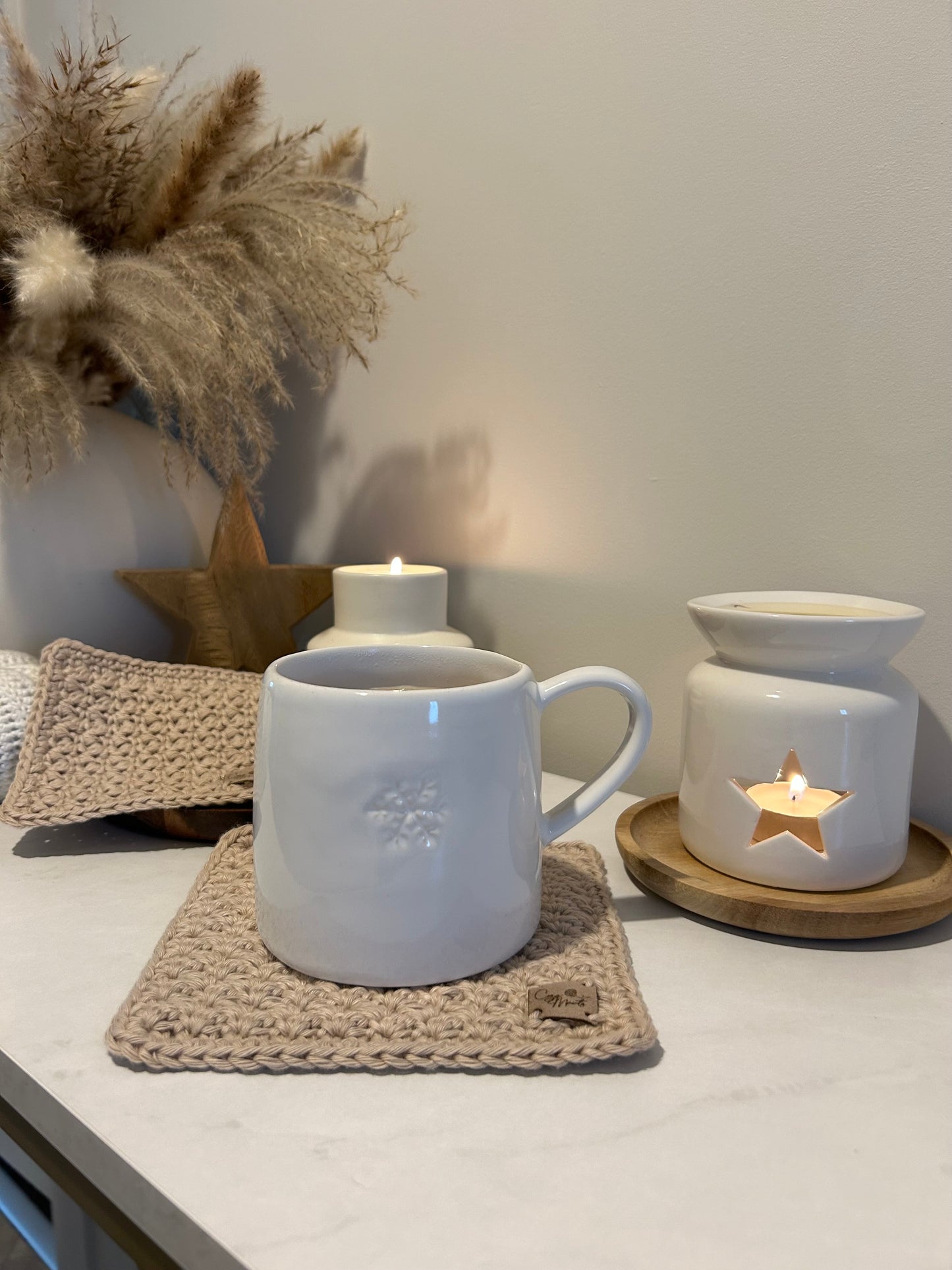 Crochet Coasters | Cozy Neutral Home Wares