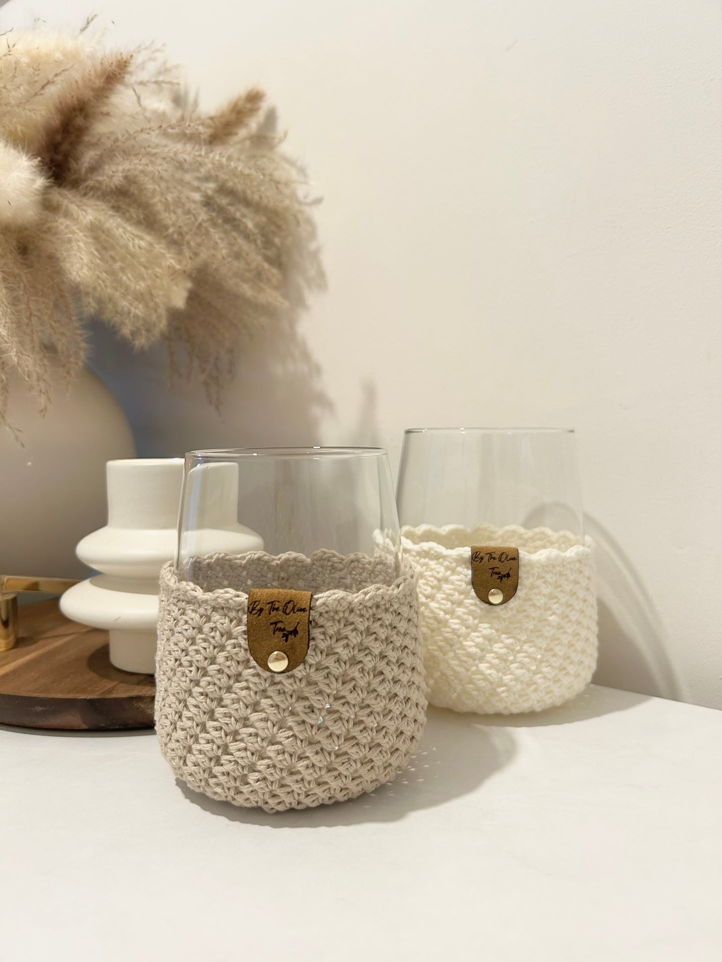 Boho | Farmhouse | Crochet Drinking Glasses | 590ml