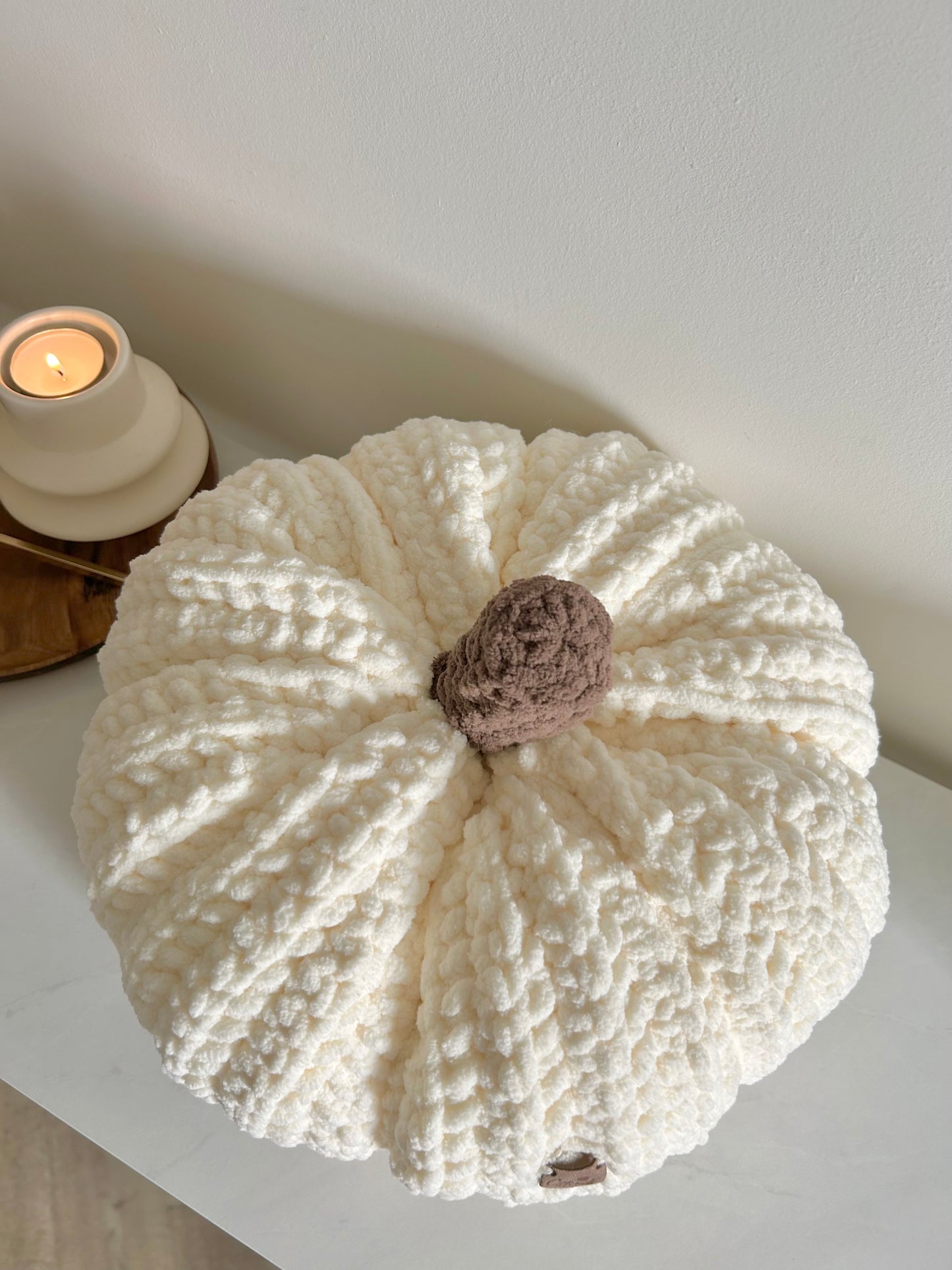 Crochet Super Cozy Pumpkin Decorative Cushion
