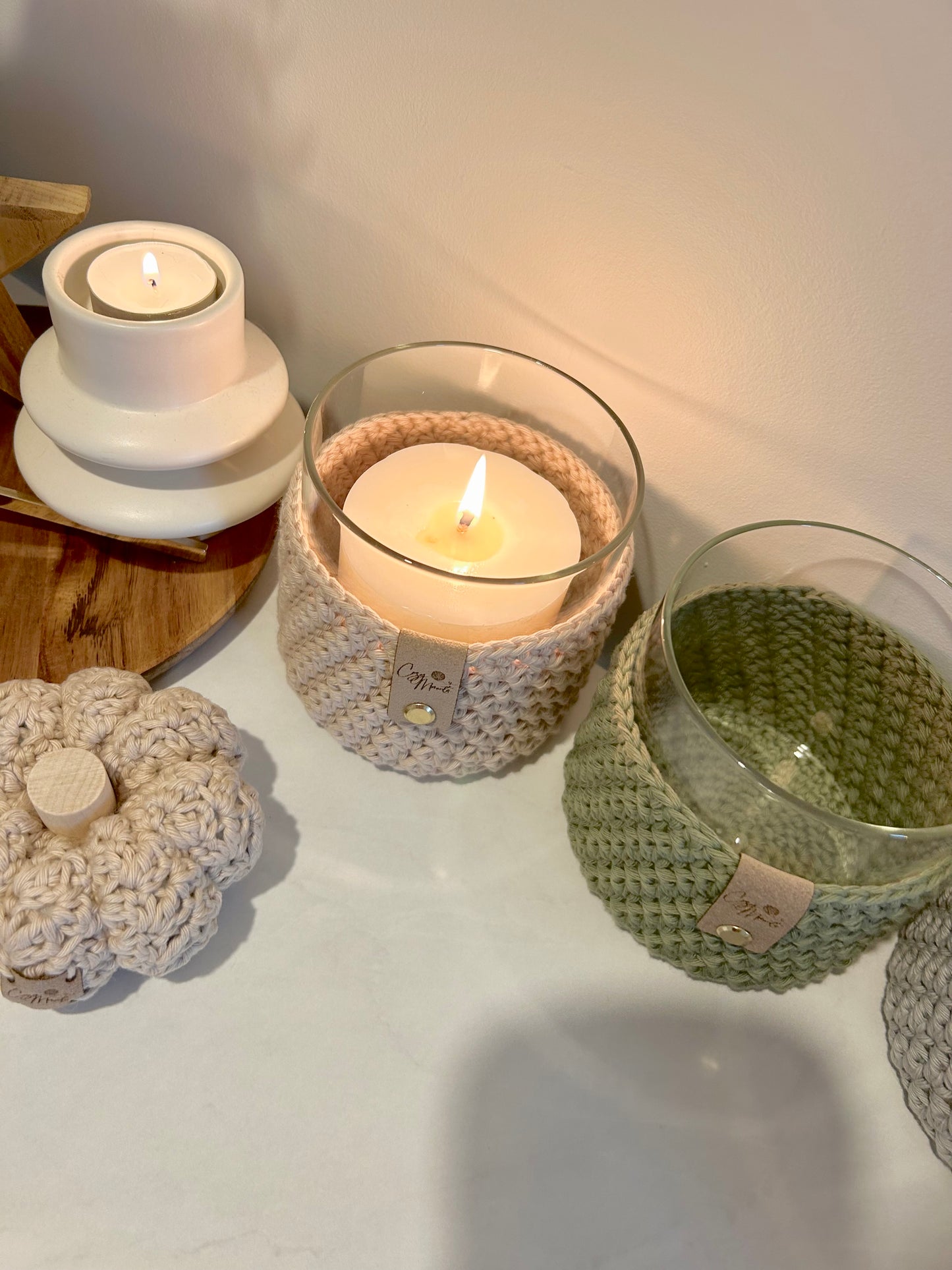 Cozy Crochet Candle Holders