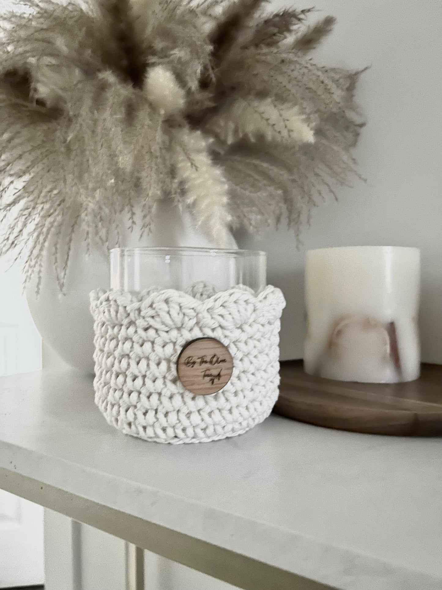 Scalloped Edge Candle Holders | wood