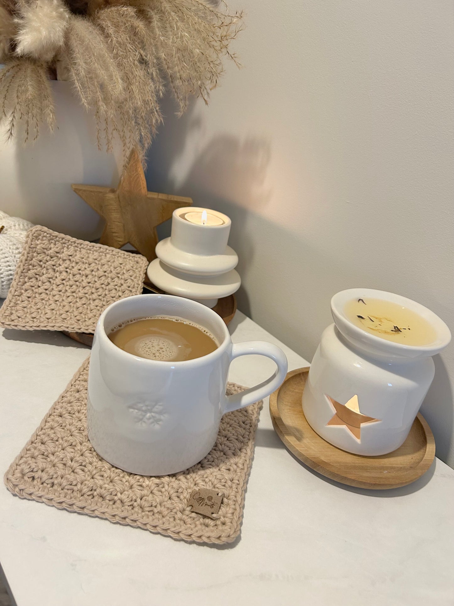 Crochet Coasters | Cozy Neutral Home Wares