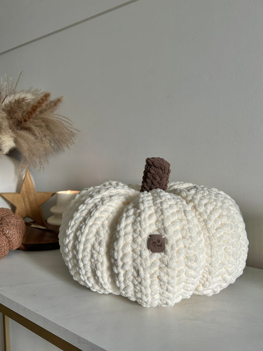 Crochet Super Cozy Pumpkin Decorative Cushion