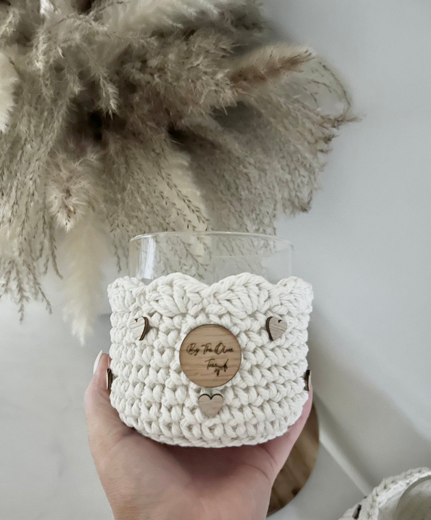 Scalloped Edge Candle Holders | Floating Hearts Edition
